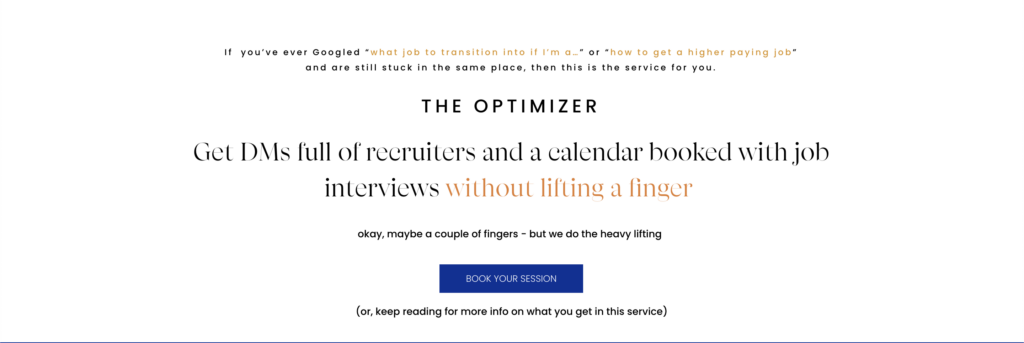 6 Figure Chick Consulting The Optimizer Hero Section